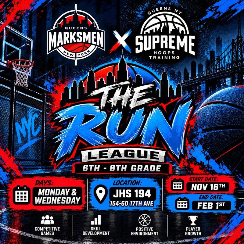 The Run League flyer, 6th to 8th grade